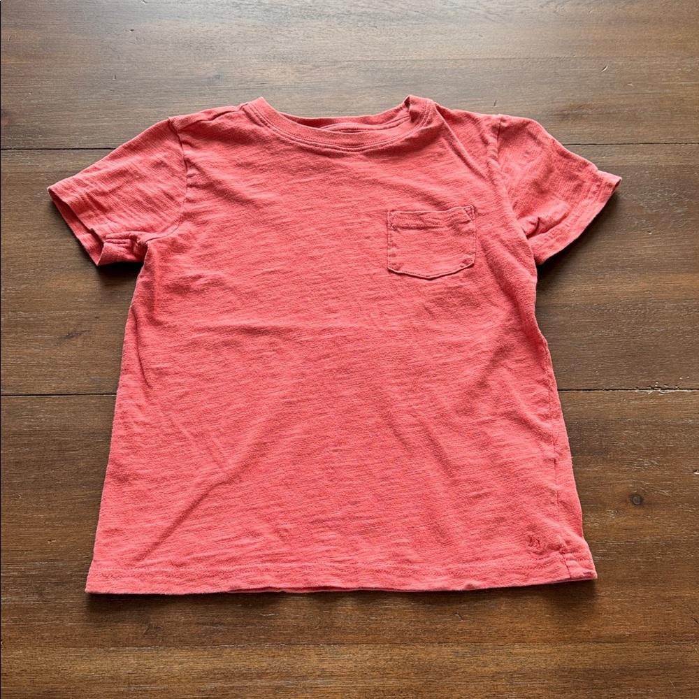Size 7 Janie and Jack cotton pocketed salmon pink tee